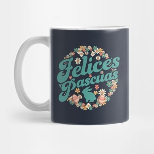 Felices Pascuas Happy Easter Daisy Flower Conejo de Pascua Mug